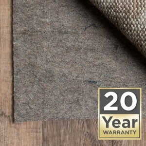 Felt rug pad with 20-year warranty